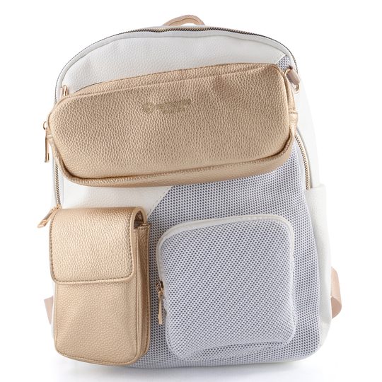 Remonte městský batoh s kapsičkami weiss/weiss-nautic/gold Q0537-81