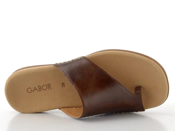 Gabor hnědé pantofle žabky Peanut 03.700.24