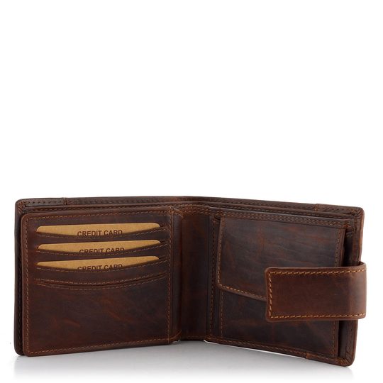 Pánská peněženka se zápinkou stínovaná hnědá V-05/M