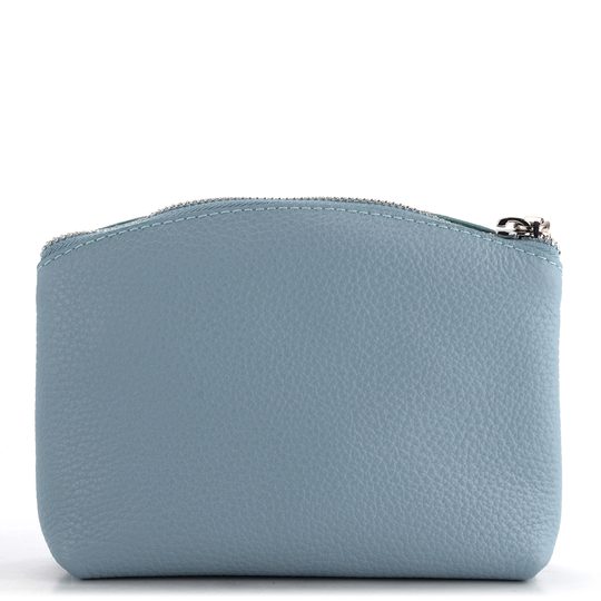 Elega kožená etuje sv. modrá/stříbro 68811