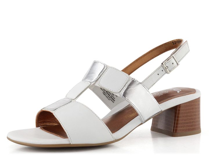 Ara dámské široké sandály na podpatku Riva weiss/silver 12-27604-04