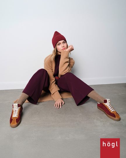 Högl sneakers polobotky cabernet/camel 0-100332-4411