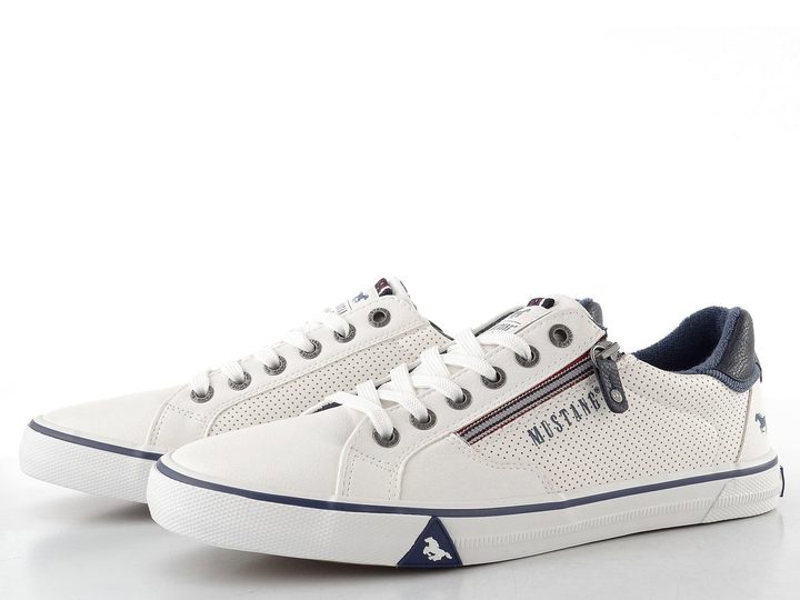 Mustang pánské tenisky se zipem white 26M0211004