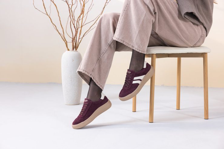 Remonte široké fialové tenisky brombeer/cotton D3E00-30