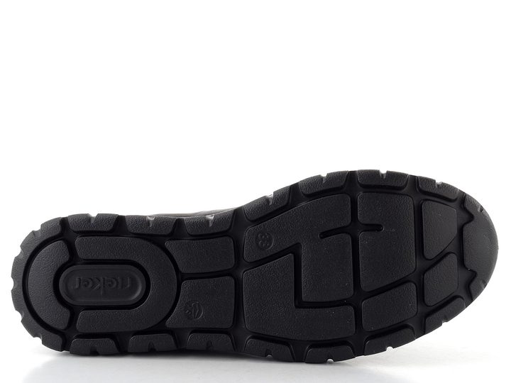 Rieker šněrovací kotník s membránou schwarz/leo-grey N1305-00