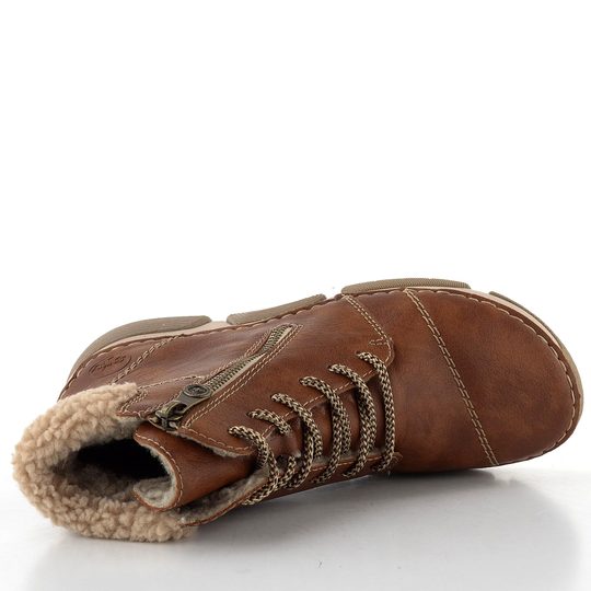 Rieker šněrovací kotník se zipem zimt/lehm 45931-24