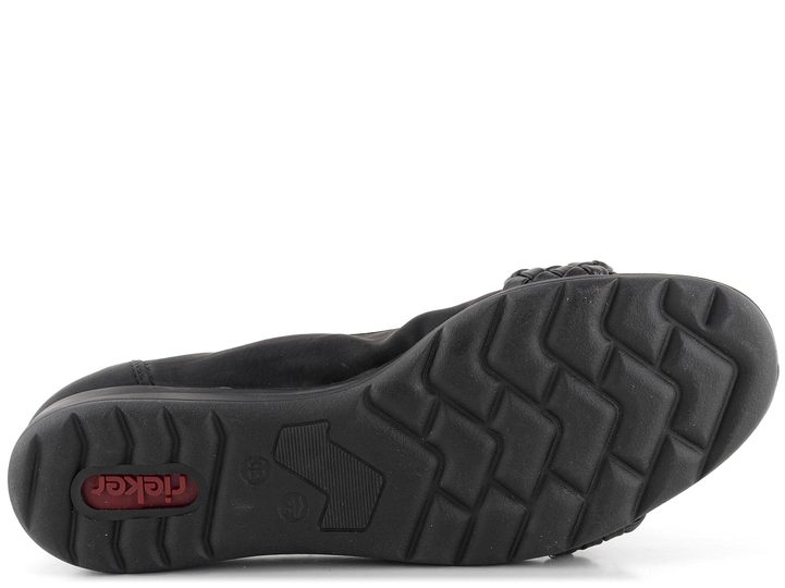 Rieker baleríny s proplétaným páskem černé L9358-00