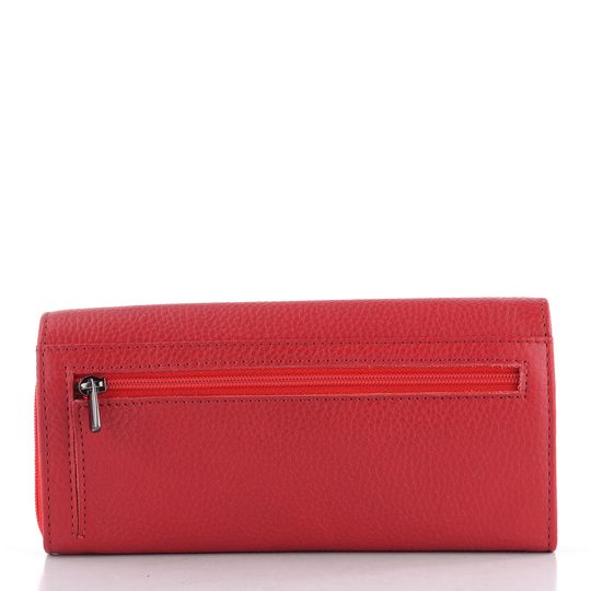 Kožená dámská peněženka velká červená LG720