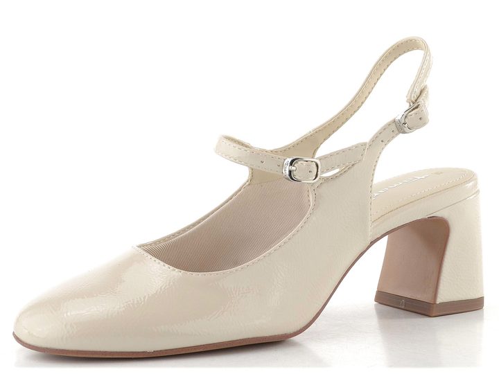 Tamaris lodičky s nártovým páskem a volnou patou ivory 1-29601-46