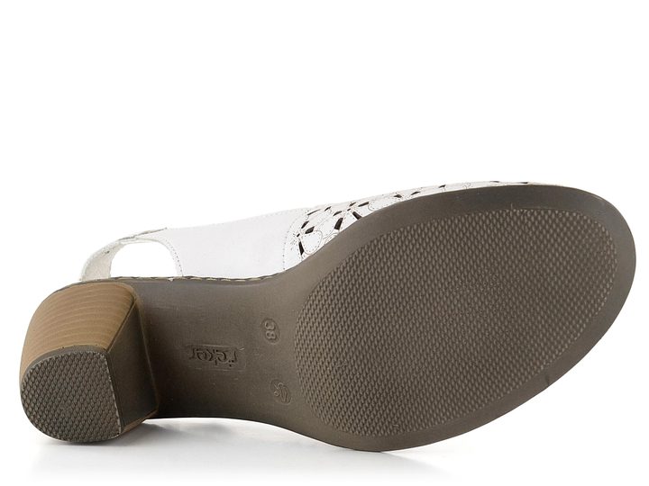 Rieker biele prerezávané lodičky s voľnou pätou 40981-80