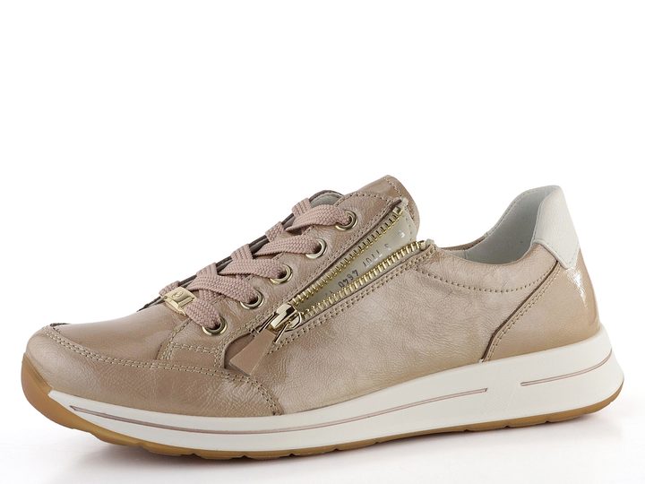 Ara dámské lakované sneakers se zipem Osaka Nude/Cream 12-54801-23