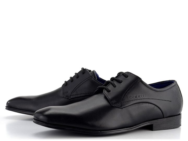 Bugatti černé derbové polobotky 311-66605-1000