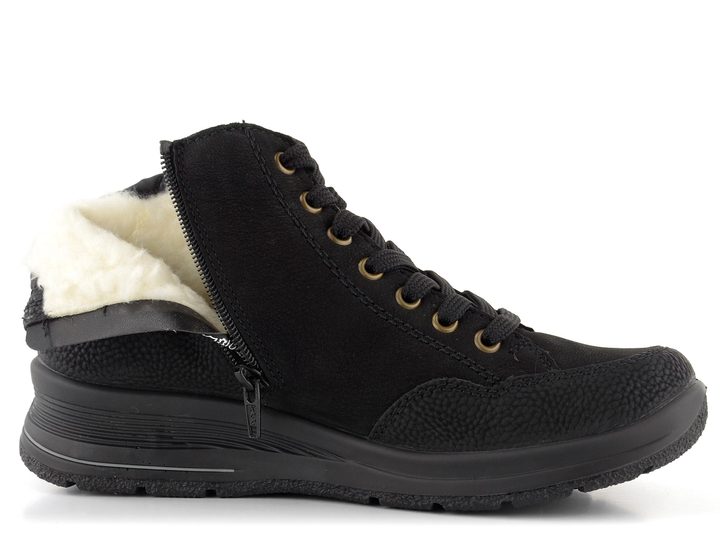 Rieker šnurovacia členková obuv s membránou čierna L7701-00