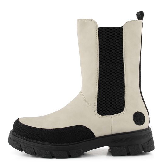 Rieker vyšší chelsea kotník na hrubé podešvi béžový Z9170-60