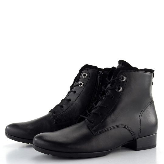 Gabor širšia šnurovacia členková obuv čierna 52.715.57