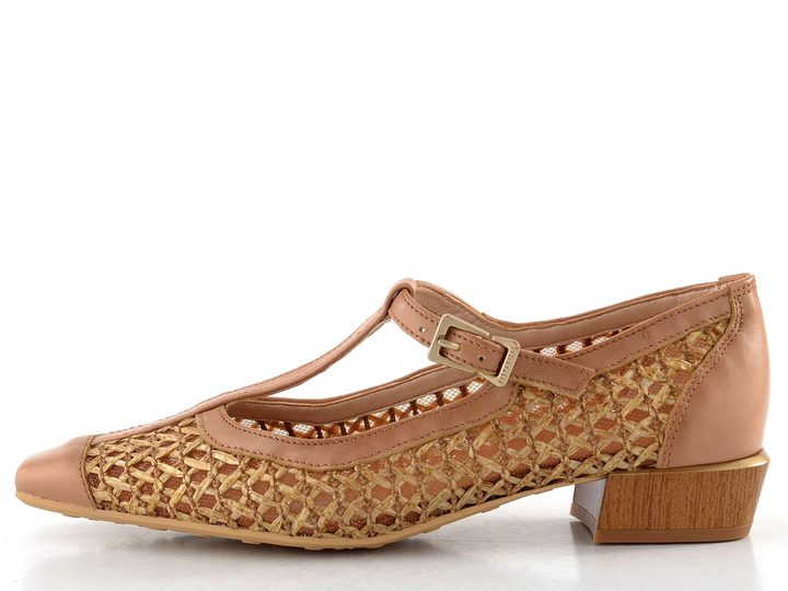 Hispanitas lodičky s nártovým T-páskem Azucena Almond/Desert RHV264625