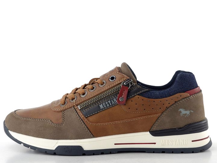 Mustang pánské polobotky se zipem cognac 26M0281003