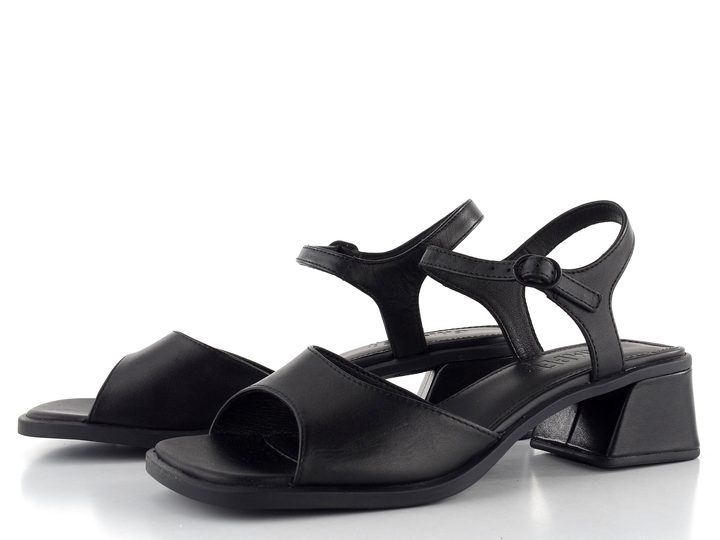 Camper sandály na podpatku černé K201734-001