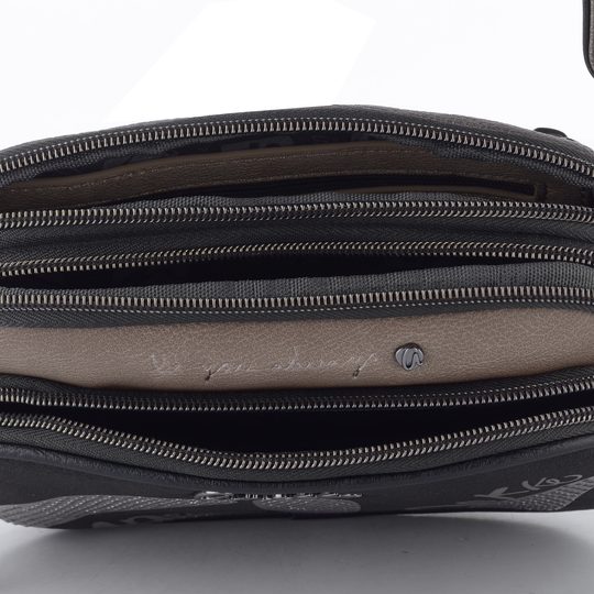 Anekke malá taupe/černá crossbody kabelka 43633-455