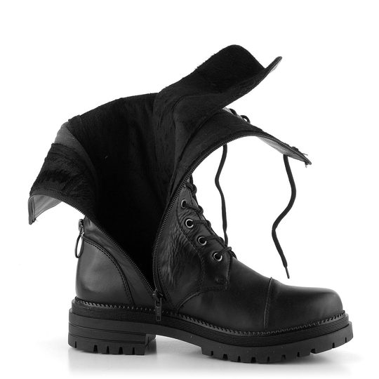 Rieker čierne čižmy so šnurovaním Y3132-00