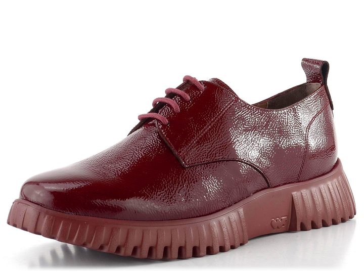 Wonders lakované šněrovací polobotky vino A-4401