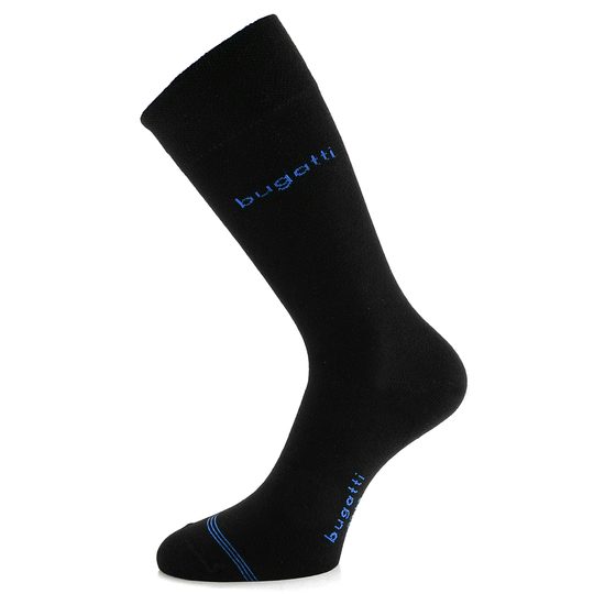 Bugatti hladké ponožky černé 5 pack business socks 6260X