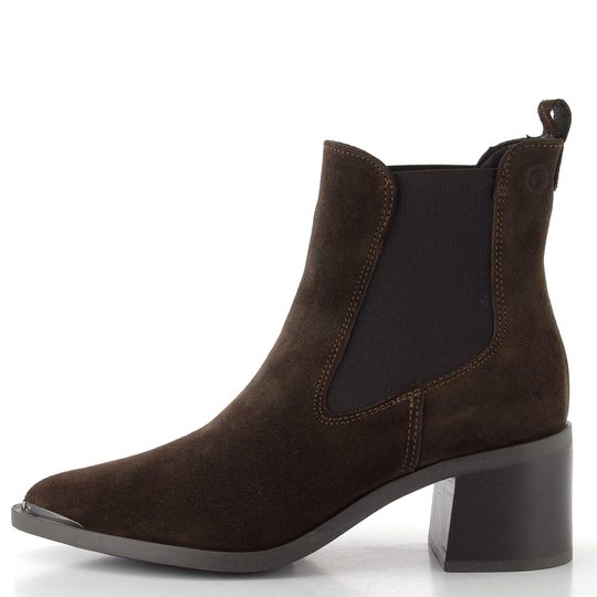 Tamaris chelsea kotník na podpatku mocca 1-25301-45
