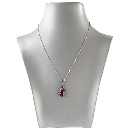 Náhrdelník Swarovski Amethyst zdobený lichoběžník