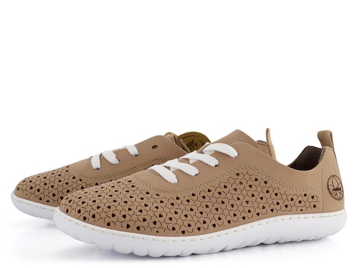 Rieker béžové polobotky s prořezávaným vzorem 52803-60