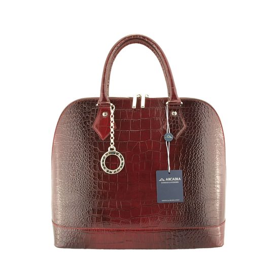 Arcadia kabelka croco bordo