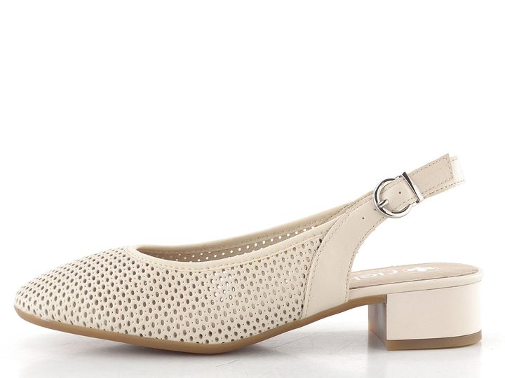 Rieker prořezávané lodičky s volnou patou porzellan/cliff 43458-60