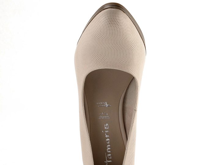 Tamaris kožené lodičky Ivory Struct. 1-22433-41