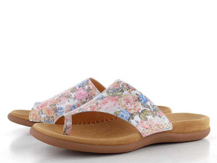 Gabor barevné pantofle žabky Weiss/Multicolor 63.700.30