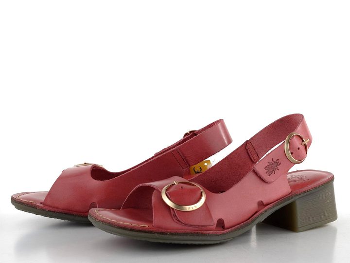 Fly London sandály na podpatku červené P145237004