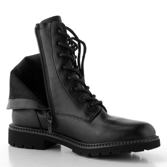 Tamaris hladký šněrovací kotník Black 1-25215-45