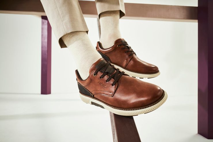 Rieker pánské šněrovací polobotky hnědé B3313-24