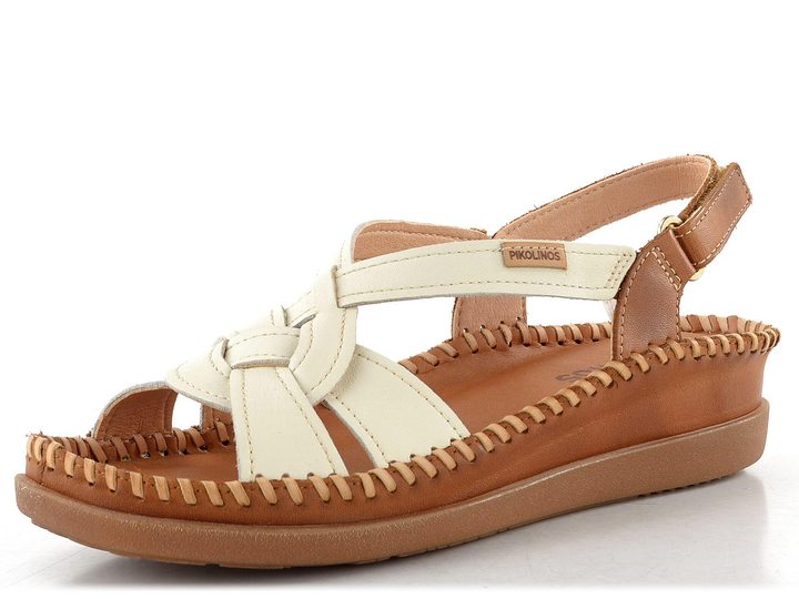 Pikolinos sandály s proplétanými  pásky Cadaques nata W8K-1839C2