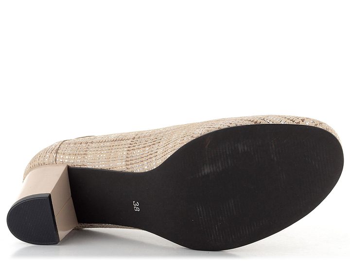 Barton lodičky béžové s potlačou 2414