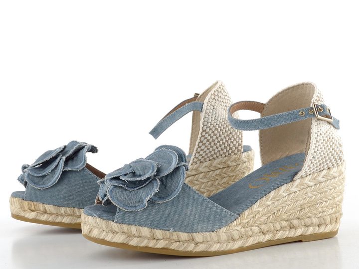 Gaimo sandály na klínu Yalena pique summ jeans