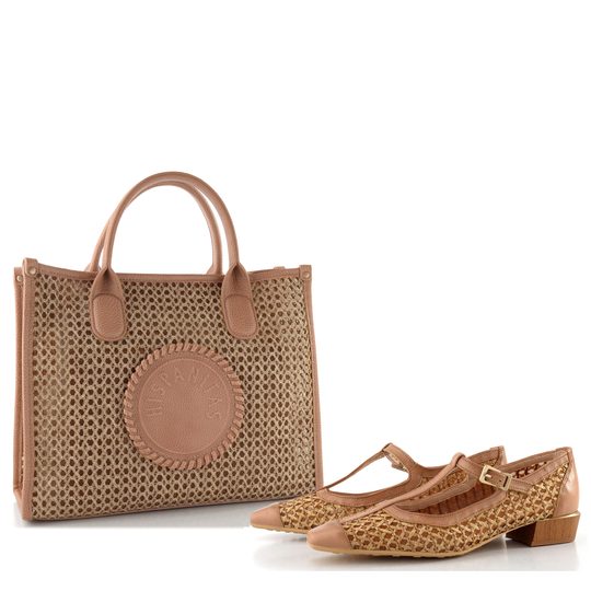 Hispanitas lodičky s priehlavkovým T-pásikom Azucena Almond/Desert RHV264625