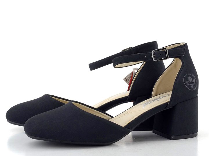 Rieker otevřené lodičky s kotníkovým páskem tmavě modré 44762-14