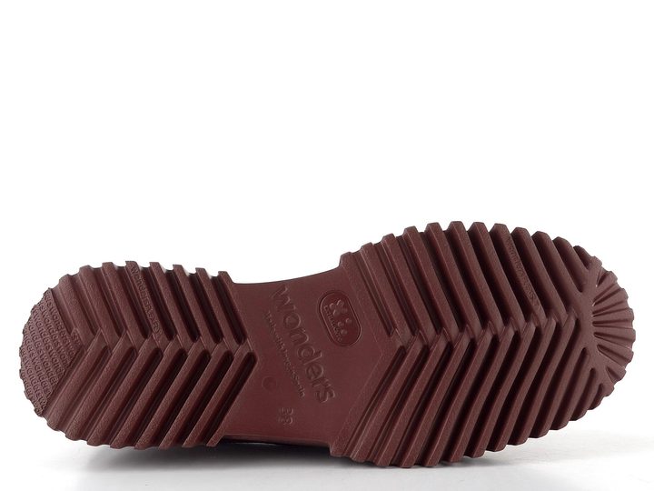 Wonders lakované šněrovací polobotky vino A-4401