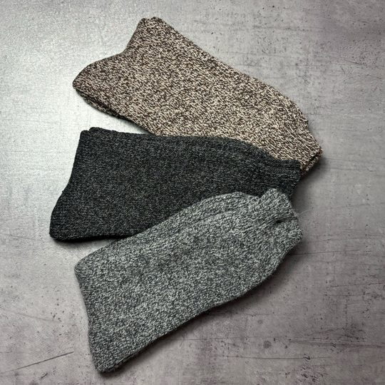 Pánské extra teplé ponožky s vlnou 3 páry šedá/antracit/hnědá 20550