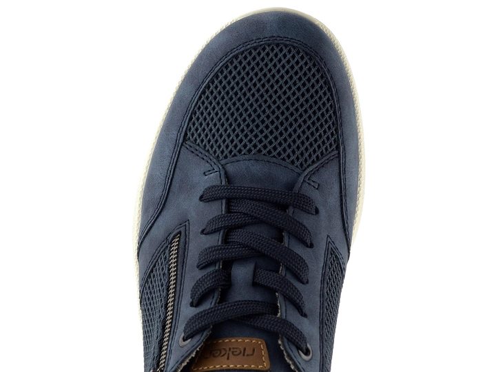 Rieker tmavo modré poltopánky so zipsom 16901-14