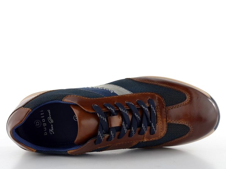 Bugatti kombinované polobotky modro-hnědé 311-A9Q05-4069