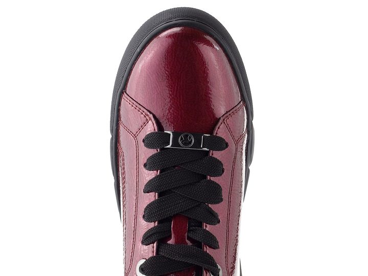Rieker Sport dámské lakované tenisky cherry/schwarz W2601-35