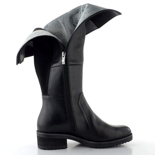 Caprice černé hladké kozačky 9-25691-41