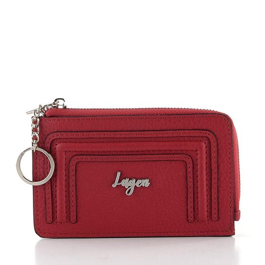 Luxusní kožené pouzdro na karty/klíčenka Red BLC/5784/323