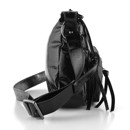 Hispanitas lakovaná zipová kabelka černá BI254141