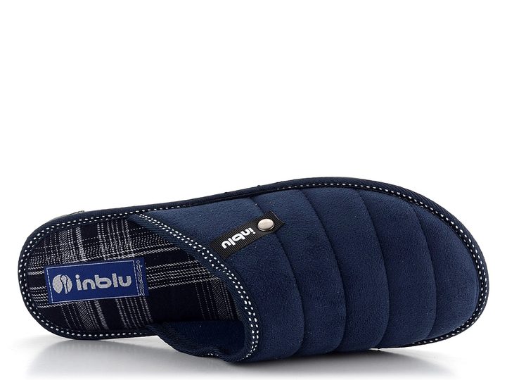 Inblu pánske domáce papuče s plnou špičkou modré Blu 91000027